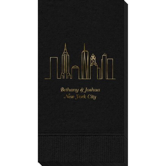 New York City Skyline Guest Towels