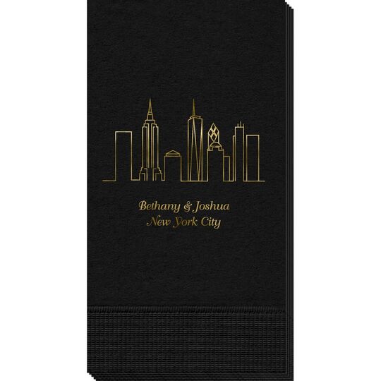 New York City Skyline Guest Towels