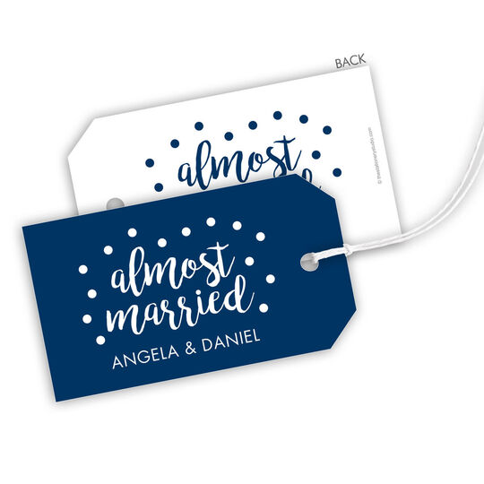 Almost Married Confetti Hanging Gift Tags