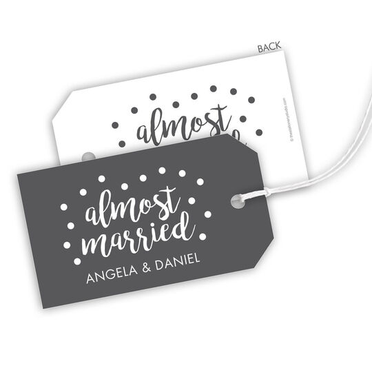 Almost Married Confetti Hanging Gift Tags