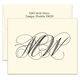 Cherwell Initials Folded Note Cards - Raised Ink Image 1 of 2