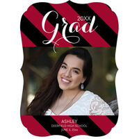 Stripes Grad Photo Announcements