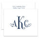 Wheaton Monogram Folded Note Cards  - Raised Ink Image 1 of 2