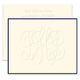 Henley Grand Monogram Border Folded Note Cards - Embossed Image 1 of 2