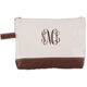 Personalized Brown Trimmed Cosmetic Bag Image 1 of 2