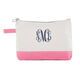 Personalized Coral Trimmed Cosmetic Bag Image 1 of 2