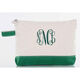 Personalized Emerald Trimmed Cosmetic Bag Image 1 of 2
