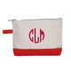 Personalized Red Trimmed Cosmetic Bag Image 1 of 2