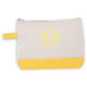 Personalized Yellow Trimmed Cosmetic Bag Image 1 of 2