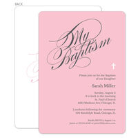 Pink My Baptism Invitations