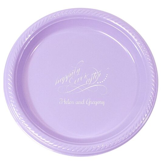 Personalized Happily Ever After Plastic Plates