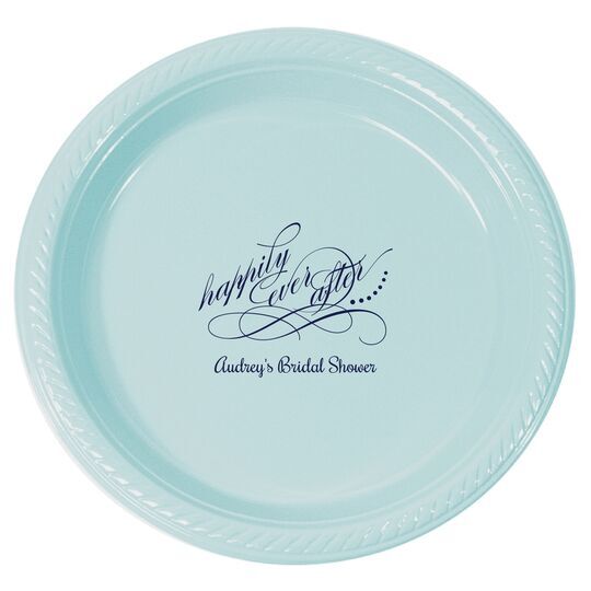 Personalized Happily Ever After Plastic Plates