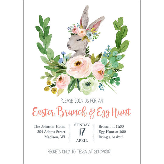 Easter Bunny Spring Spray Invitations