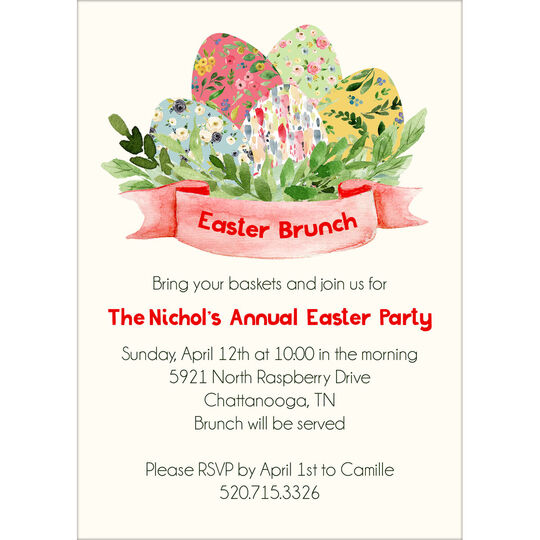 Easter Banner Invitations