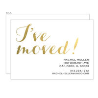 I've Moved Foil Stamped Moving Announcements
