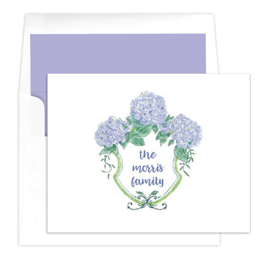 Periwinkle Hydrangeas Folded Note Cards