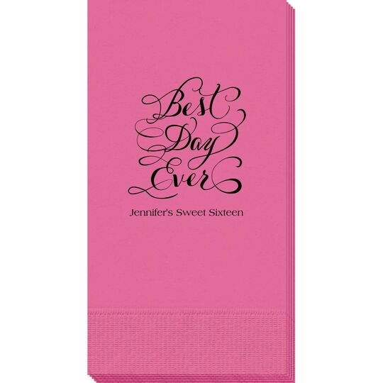 Whimsy Best Day Ever Guest Towels