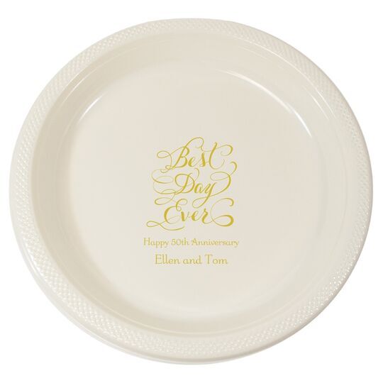 Whimsy Best Day Ever Plastic Plates