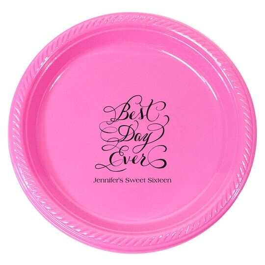 Whimsy Best Day Ever Plastic Plates
