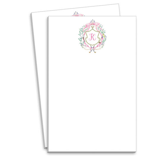 Pink Golf Crest Notepads