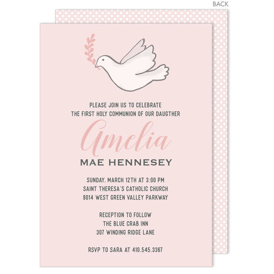 Pink Dove Invitations