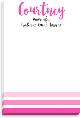 Pink Stripes Mom Notepad