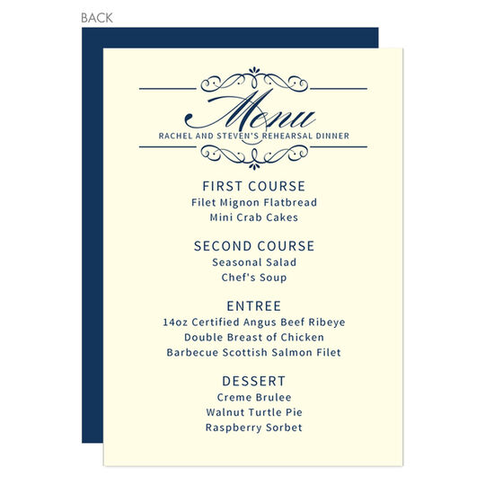 Bellissimo Menu Cards