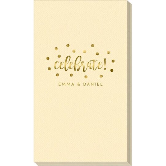 Confetti Dots Celebrate Linen Like Guest Towels