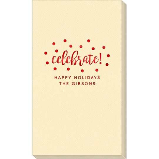 Confetti Dots Celebrate Linen Like Guest Towels