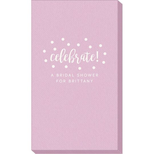 Confetti Dots Celebrate Linen Like Guest Towels