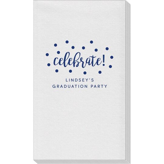 Confetti Dots Celebrate Linen Like Guest Towels
