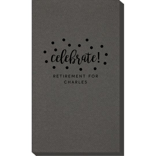 Confetti Dots Celebrate Linen Like Guest Towels