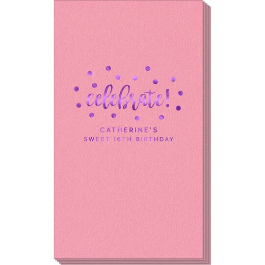 Confetti Dots Celebrate Linen Like Guest Towels