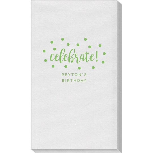 Confetti Dots Celebrate Linen Like Guest Towels