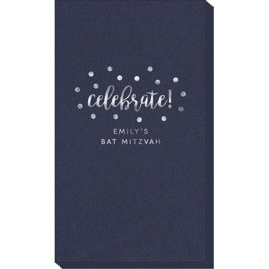 Confetti Dots Celebrate Linen Like Guest Towels