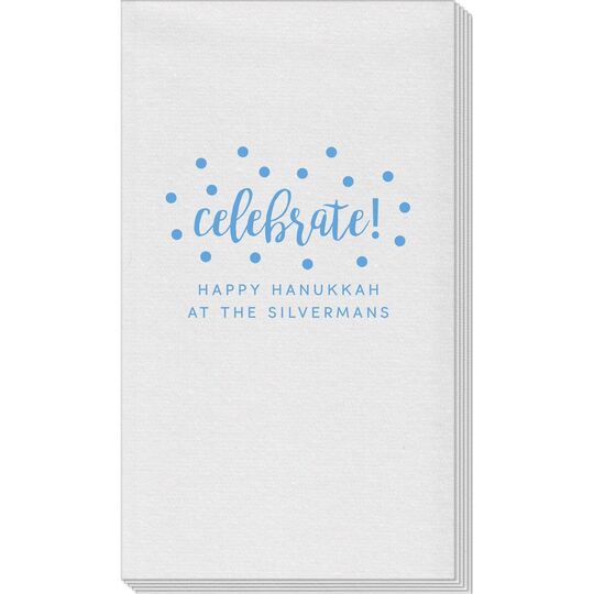 Confetti Dots Celebrate Linen Like Guest Towels