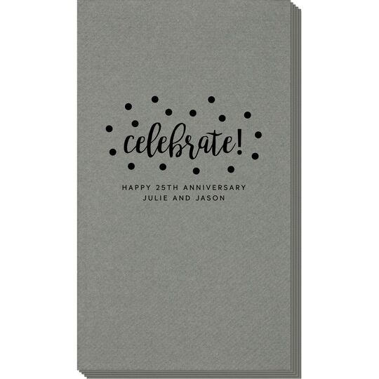 Confetti Dots Celebrate Linen Like Guest Towels