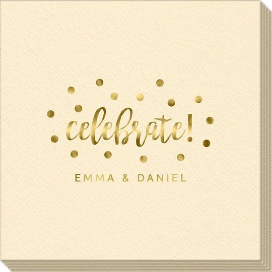 Confetti Dots Celebrate Linen Like Napkins