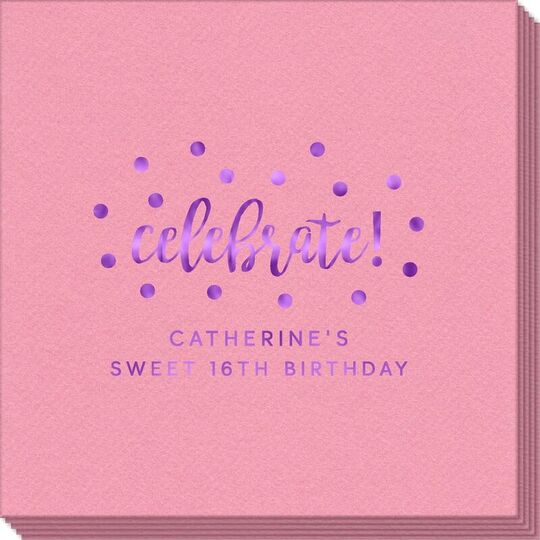 Confetti Dots Celebrate Linen Like Napkins