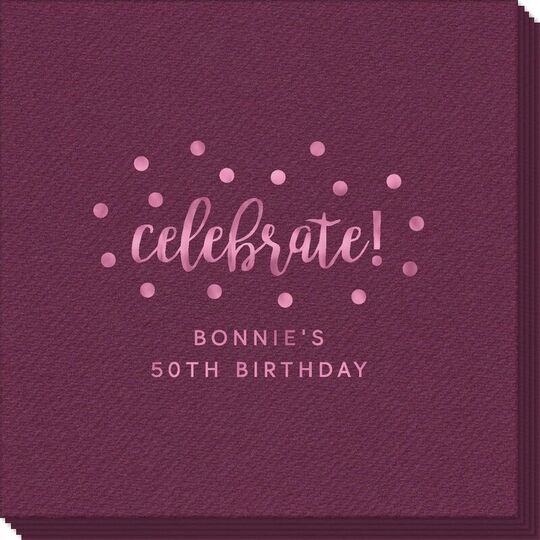 Confetti Dots Celebrate Linen Like Napkins