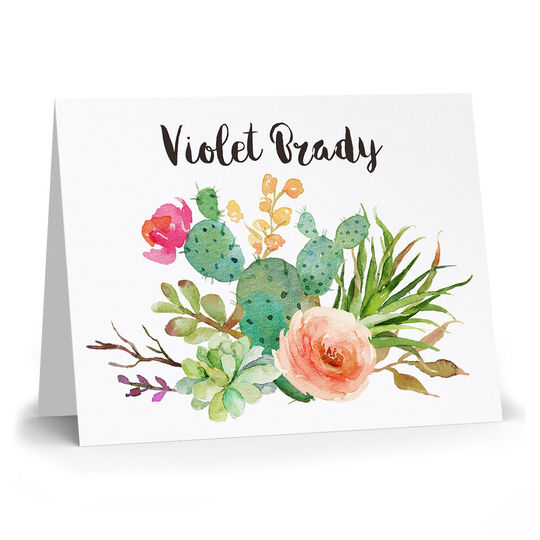 Desert Blooms Folded Note Cards