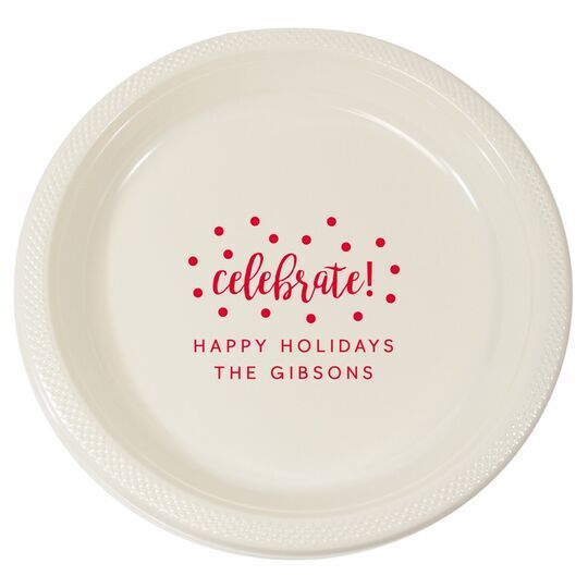 Confetti Dots Celebrate Plastic Plates