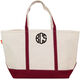 Personalized Large Maroon Trimmed Classic Tote Image 1 of 2
