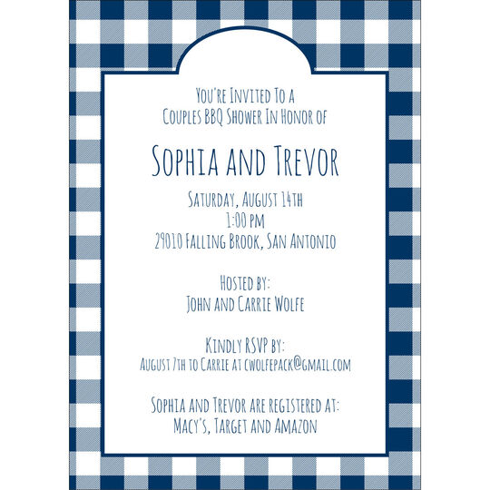 Gingham Invitations