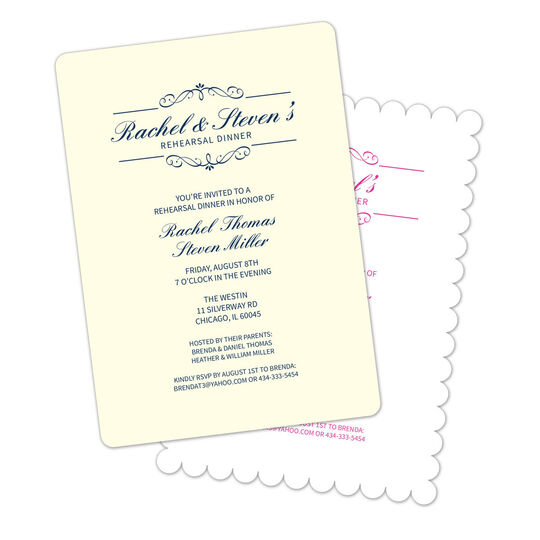 Elegant Scroll Invitations