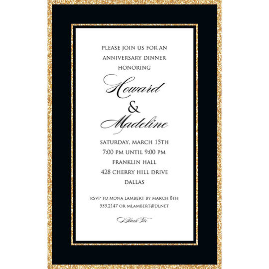 Sparkle Border Invitations