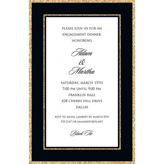 Sparkle Border Invitations