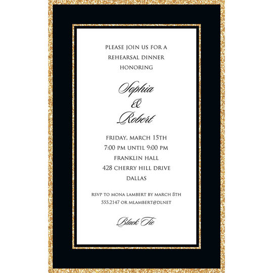 Sparkle Border Invitations