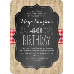 BBQ Birthday Invitations