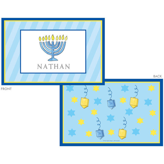 Hanukkah Laminated Placemat